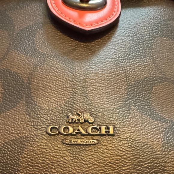 Coach Crossbody Bag in Brown and Peach only used once to a game - Picture 13 of 16